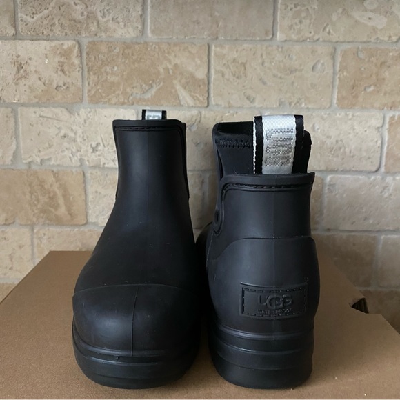 UGG DROPLET BLACK WATERPROOF RUBBER WOOL INSOLE RAIN WOMENS BOOTS * NEW NO BOX* - Picture 3 of 7